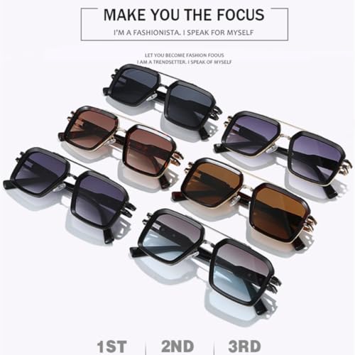 Lunettes de soleil carrées rétro pour en finir avec les yeux fatigués sous le soleil