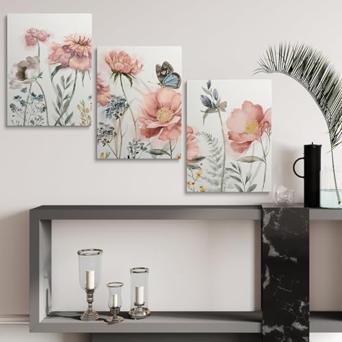 Cuadros florales rosas para sala de estar que transforman tu hogar en un oasis 4