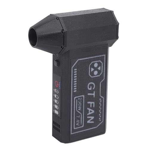 Cffuvros 200W High Speed Turbo Fan Blower, 140,000 RPM Brushless Motor with 53M S Airflow, Rechargeable Portable Air Duster for Keyboard, Computer, Car Cleaning