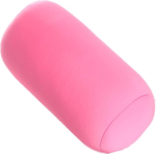 Miniatura 6 de ASkinds Cojín de microcuentas, almohada redonda de 7 x 12 pulgadas, rollo de soporte de cuello cilíndrico de espuma viscoelástica para reducir el