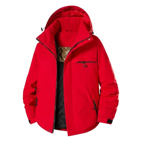 Veste de ski imperméable homme softshell lourde coupe-vent isolée