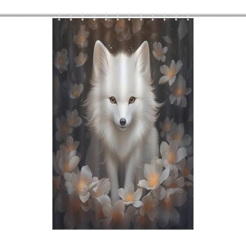 Rideau de douche renard 122x183cm imperméable avec crochets