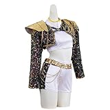 Womens Anime Performance Costume Outfits Rumi/Mira/Zoey Golden Cosplay for Halloween Fullset(rumi,XXL)
