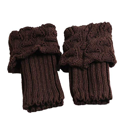 MoreChioce Femmes Jambière Guêtre,élégante Hiver Leg Warmers Femme Knitting Longues Chaussettes Legging Boot Cover Cuissard Taille Chaussettes,Brun Cover