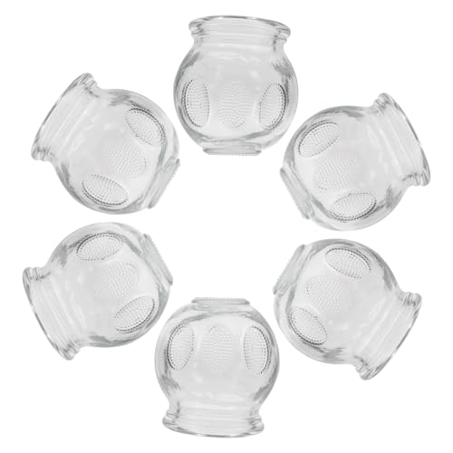 Gogogmee Cuing Cups for Cuing Set 6pcs Glass Massage Cans High Penetration for Muscle Relief