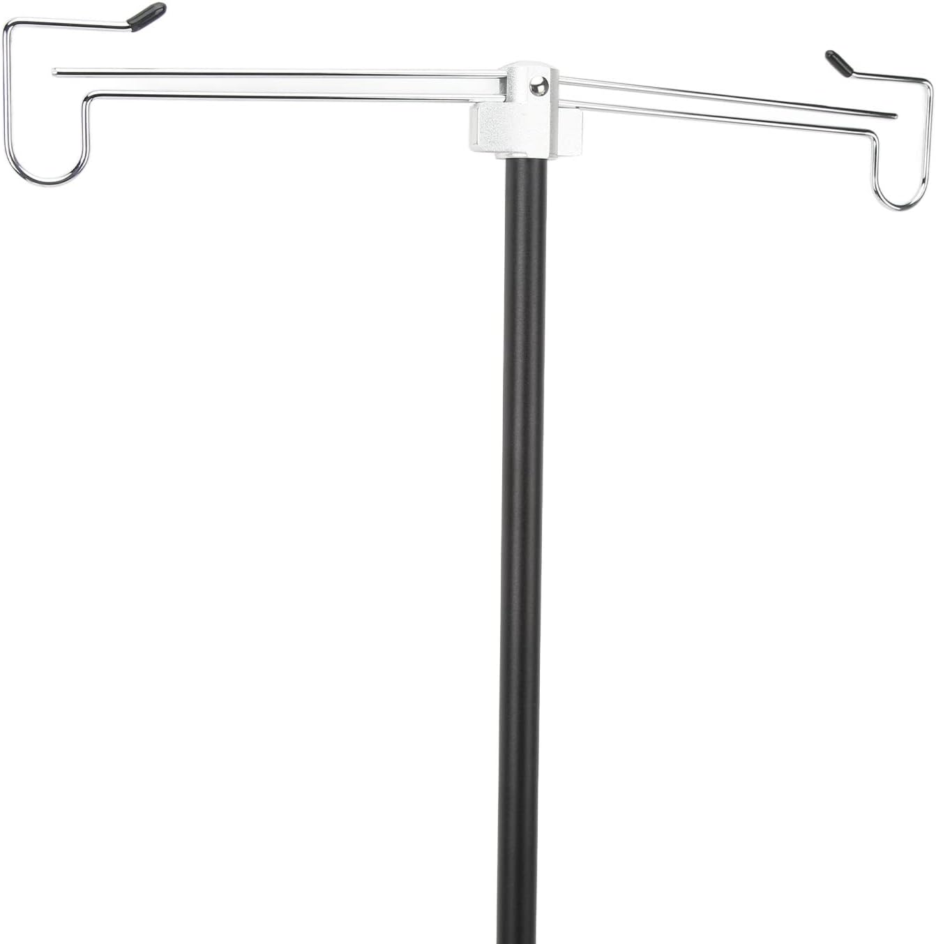 Light Hanging Pole with Foldable Double Hooks, Aluminum Alloy, Adjustable 65.5-186cm, Ground - Stable Outdoor Camping Lantern Stand, Telescopic Height, Lightweight and Portable