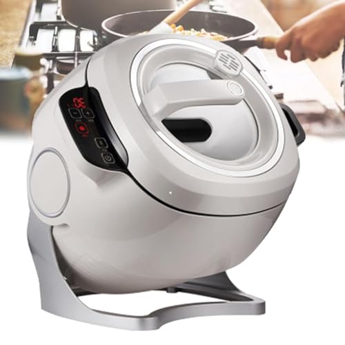 Oiyekntd Automatischer 6-Liter-Kochautomat, kommerzielle Küchenmaschine, multifunktionale Pfannenrührmaschine, 360° drehbar und elektromagnetische Heizung, zum Pfannenrühren, Schmoren, Kochen Oiyekntd Automatischer 6-Liter-Kochautomat, kommerzielle Küchenmaschine, multifunktionale Pfannenrührmaschine, 360° drehbar und elektromagnetische Heizung, zum Pfannenrühren, Schmoren, Kochen