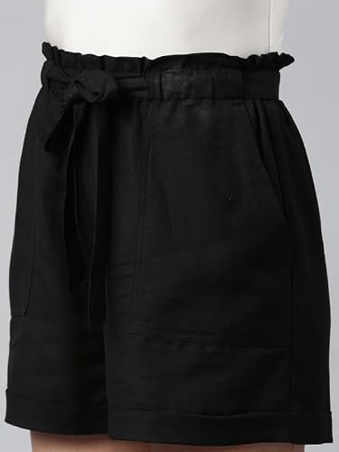 GO COLORS black linen shorts – image 6