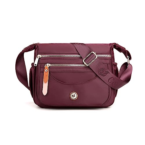 Bolso de hombro elegante para el día a día, ideal para móvil y monedas en tono vino rojo 1