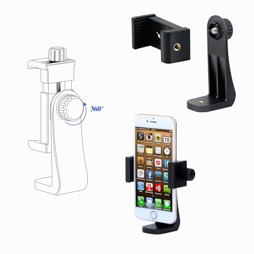 Foto von Ipow Universal Handy Stativ Adapter Smartphone Halterung Kompatible mit Stativ Tripod Selfie Stick Monopod mit Standard 1/4