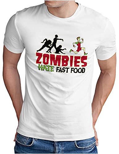 T-shirt horror zombies hate fast food t-shirt Halloween mort vivant 5XL