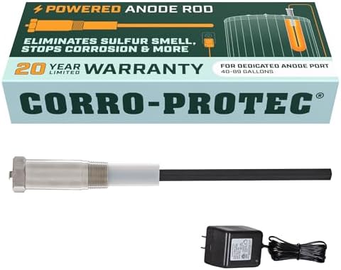 Corro-Protec Powered Anode Rod for Water Heater, 20-Year Warranty...