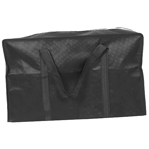 TEHAUX 折りたたみ式大型収納バッグ キャリングケース 大容量収納バッグ 荷物整理用 ハンドル強化設計 引越し 旅行 寮生活対応 50×30×25cm 黒色