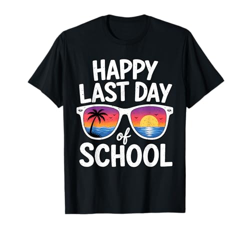 Happy Last Day of School Teacher Boy Girl Kids Summer Break T-Shirt