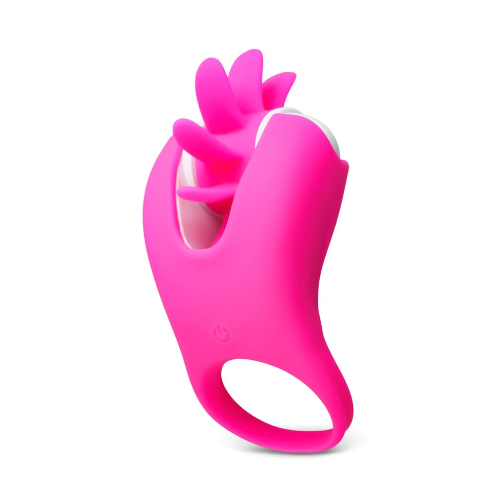 BeHorny Vibrating Cock Ring, Clitoris Licker Rechargeable Male Adult Sex Toys 10 Vibration Modes Penis Ring