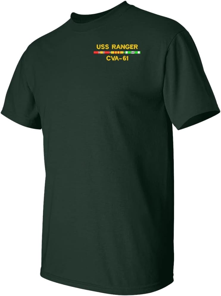 MilitaryBest USS Ranger CVA-61 with Vietnam Service Ribbons T-Shirt