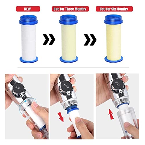 Pommeau de douche haute pression avec flexible réglable et support sans perçage - 4