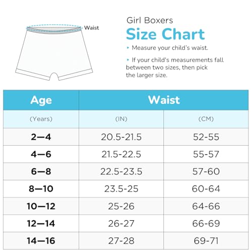 Image of YouGotPlanB Cotton Boxers for Girls | Ages 2-16 Years | Relaxed Fit | Gentle Elastic Waistbands | Breathable & Tagless