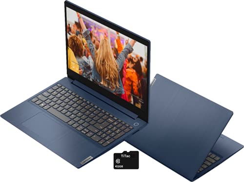 2021 Lenovo IdeaPad 3 15.6' HD Touch Screen Laptop, Intel Dual-Core i3-10110U Up to 4.1GHz, 8GB DDR4 RAM, 256GB PCI-e SSD, Webcam, WiFi 5, HDMI, Bluetooth, Windows 10 S - Abyss Blue + TiTac Card