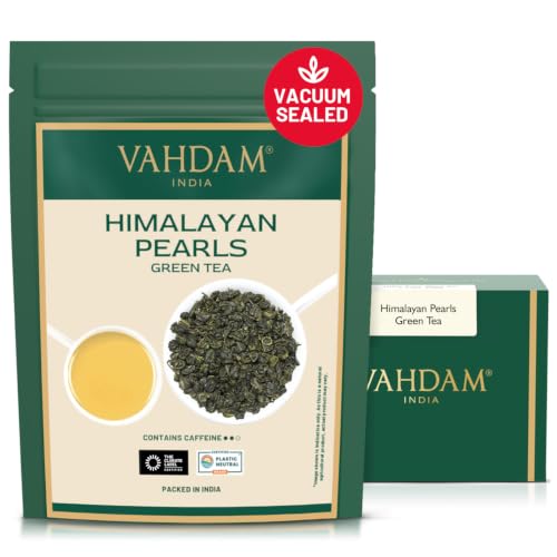 VAHDAM Himalayan Pearls Green Tea Loose Leaf (3.53oz|50+ Cups)Single Origin