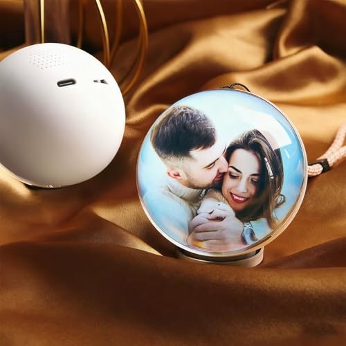 Crystal Ball Video Player, 2.7inch Crystal Ball with Electronic Display, DIY Video Display Sphere, 3D Memory Orb WiFi, Memory Sphere Upload Videos & Photos Electronic Screen (Style 01)