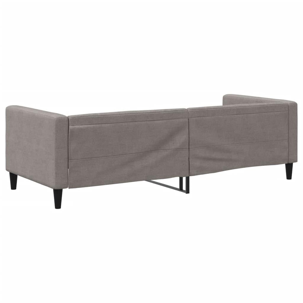 Brokky 353981 Letto da Giorno Tortora 80x200 cm in Tessuto Divano Letto,Giroletto, Singolo, Matrimoniale, Moderna