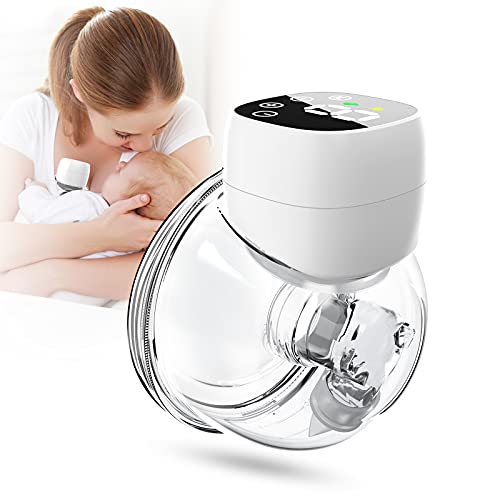 Breast Pump Electric,Wearable Breast Pump,Hands Free Breast Pump,Portable Breast Pump with 3 Modes,9 Levels,LCD Display