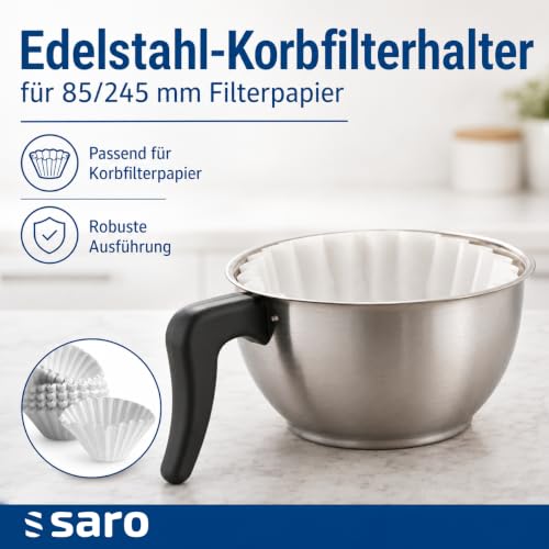 Foto von Saro Kaffeemaschine Inkl. Edelstahl-Isolierpumpkanne – 2,2 L – Brühzeit ca. 5–6 Min – Trockenlaufschutz – 2,069 kW – Modell THERMO 24