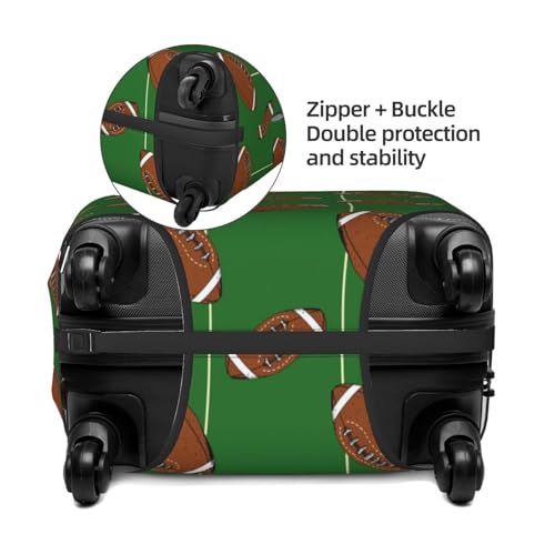 American football rugby green Travel Luggage Covers - Elasticity Suitcase Covers Protector for Luggage 18-32 Inch3