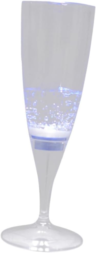 6 Pcs LED Light Up Wine Glasses Liquid Activated Festive Goblet for Parties Weddings Celebrations Mixed Color Plastic Drinkware