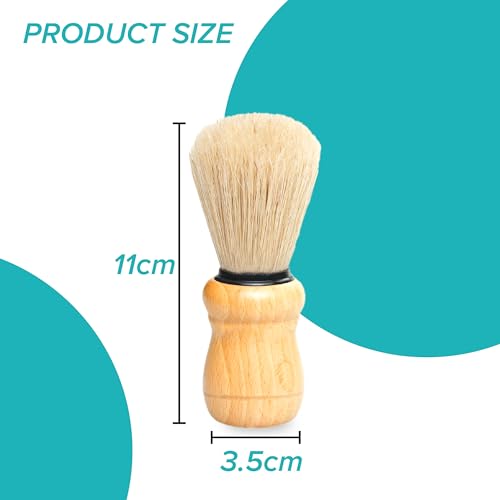 Shaving Brush Badger Friendly Hair Brush with Elegant Design Wooden Grip Professional Hair Salon Tool for Men’s Wet Shaving - Image 4