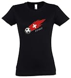 Camisa de Marcas Urban Backwoods Switzerland Football Comet Mujer Girlie Women T-Shirt Tamaños XS – 2XL