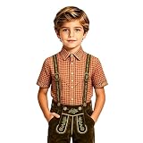Generisch 2026 Kurzarm-Hemd mit Knopfleiste festlichem Aufdruck atmungsaktivem Stoff lässigem ideal für Alltag Schule Outdoor Winter langärmlig ersetzbar vielseitig (Clothes D2-Orange, 7-8Years)