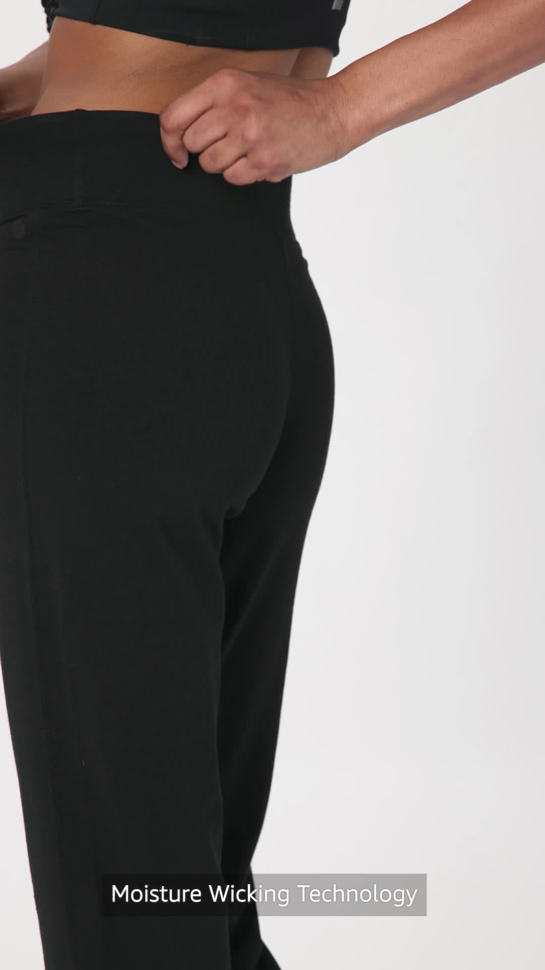 Danskin Essentials Yoga Crop Pant (US, X-Small, Black) at Amazon