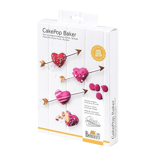 Birkmann, CakePop Baker Love, Silikonform für 20 Kuchen-Lollis, Ø 3,5 cm, 252936