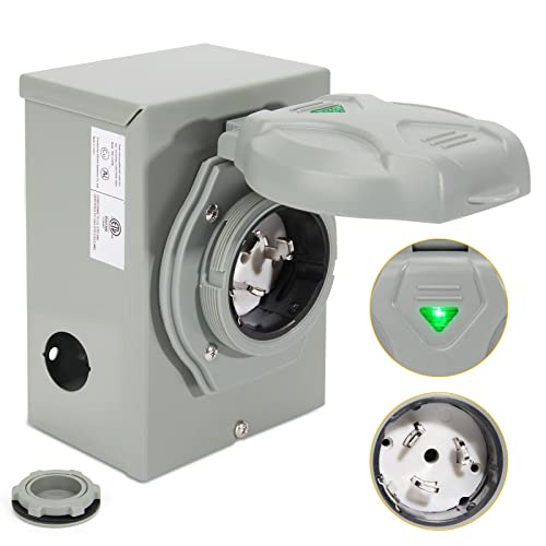 TIPHOPE 50A Generator Power Inlet Box Weatherproof