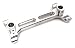 C32432SILVER Billet Machined Rear Shock Tower Brace for Axial 1/6 SCX6