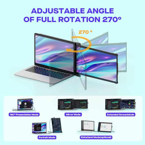 Image of New Mobile Pixels Nexus 13.3 inch Portable Laptop Monitor | USB C /HDMI Plug and Play Laptops Screen Extender, Ultra-Thin FHD 1080P Monitor, Compatible with Windows /Mac /Android /Switch
