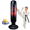 Punching-Bag-for-Kids-Locsee-Inflatable-Freestanding-Bop-Bag-for-Adults-Kids-Fitness-Boxing-Target-Bag-with-Stand-Training-Kickboxing-Equipment-63-inch Punching Bag for Kids, Locsee Inflatable Freestanding Bop Bag for Adults Kids Fitness Boxing Target Bag with Stand Training Kickboxing Equipment (63 inch)
