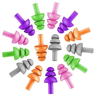 50 Pair of Soft Reusable Silicone Ear Plugs for Sleeping Swimming Concert Music Construction Work Industrial Shooting - Hearing Protection up to 25dB NRR - Waterproof Ear Plugs for Swimming Adult Men