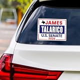 James Talarico for Texas Senate 2026 Vinyl Sticker, Vote James Talarico Decal, Texas Senate Elections 2026 Bumper Sticker (Rectangular, 6" x 4.5")