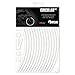 VFLUO CIRCULAR, Motorcycle retro reflective wheel stripes kit (1 wheel), 3M Technology, 7 mm width, White/Silver