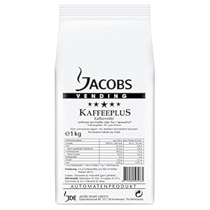 Jacobs Professional Kaffeeplus, 1000g Instant Kaffeeweisser, laktosefrei, auf pflanzlicher Basis, ideal für Heißgetränkeautomaten