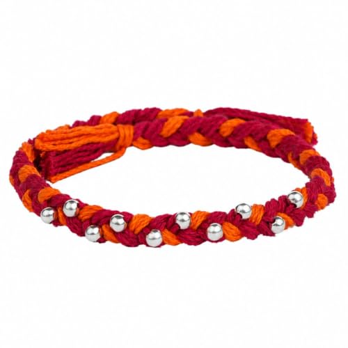 Image of Meenakari Pure 925 Sterling Silver Bead Rakhi set with Roli Chawal and Rakshabandhan Greeting Card For Brother /Men /Unisex