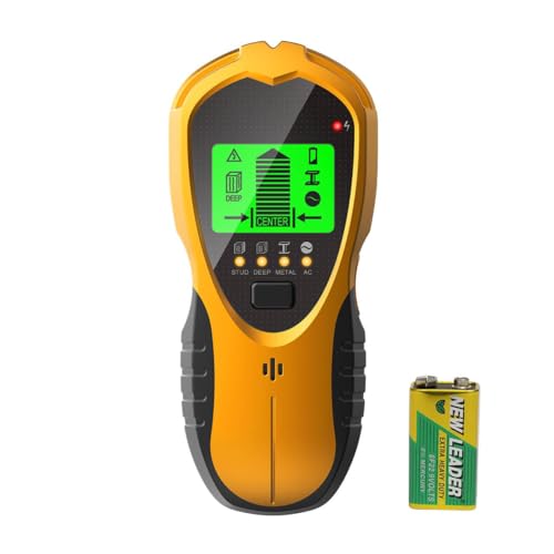 Stud Finder Wall Scanner - 4 in 1 Multifunction Stud Locator with Upgraded Smart Sensor, HD LCD Display and Audio Alarm for The Center & Edge of Metal, Studs, AC Wire, and Pipe Detection