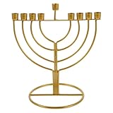 Ménorah originale : ce chandelier de hanoucca imite la forme classique d’une ménorah, respectant ainsi les traditions liées aux chandeliers de hanoucca tout en servant de centre spirituel dans votre maison. bougeoir en métal, bougeoir de bureau