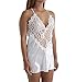 Dreamgirl Women's To Have and To Hold Satin Charmeuse Chemise and Thong Set