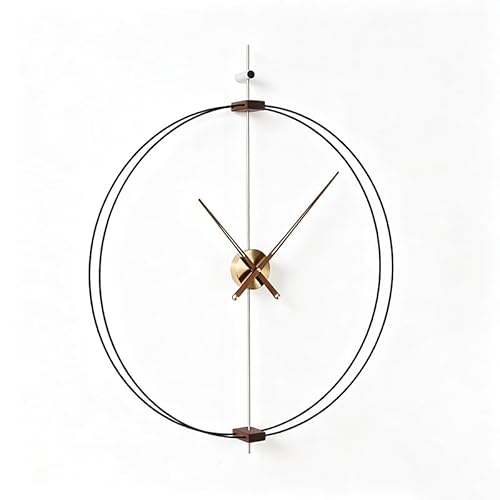 NIBHZ Silent Analog Clock, Minimalist Design, Battery Operated, for Bedroom, Kitchen, Office & Desk,B,80cm