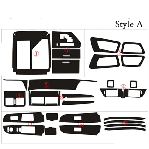 Rénover intérieur Camry XV50 avec stickers carbone de commande centrale - 3