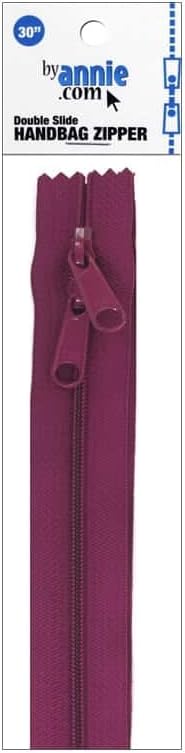 Handbag Zippers, 30" Double Slide-Wild Plum
